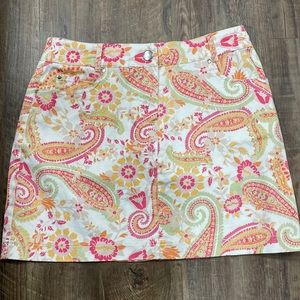 Vintage Herman Geist Paisley Mini Skirt